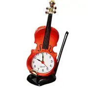 Simulation Violin Alarm Clock Musical Instrument Shape Table Clock Living1446