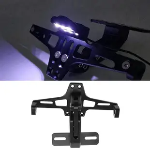 山葉 2 件裝數控車架摩托車牌照架牌照架支架帶 LED 燈可調節,適用於 Yamaha Bws R25 R3 Mt03