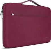 [DOMISO] 15.6 Inch Laptop Sleeve Canvas Notebook Portable Carrying Bag Case Handbag for 15.6"ThinkPad E15 Gen 2 4/Legion 5 Gen 6/16" ThinkPad T16/16" Swift 3/16" Yoga Slim 7 Pro/HP EliteBook,Wine