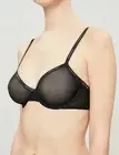 CALVIN KLEIN Marquisette Bra BNWT Size 12B Sheer Black Underwire Demi Unlined