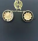 House of Harlow 1960 Gold Tone Enamel Cream Sunburst Stud Earrings