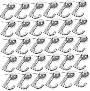 KONTONTY 30pcs Wall-Mounted Push Pin Hooks Bimetallic Steel Hooks Picture Hangers Decorative Hangers Set