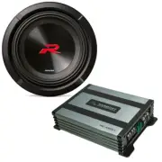 Alpine R2-W8D4 Next Gen 8" Sub R-Series Dual 4-Ohm 350 RMS W/ HA-A400.1 Mono Amp