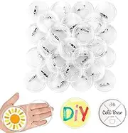 Acrylic Design Button Badge Making Kit - 20Pcs Clear Pin Badges, 58mm Craft Buttons With Pins