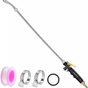 Stainless Steel Angled Extension Rod Lance Spray Bar Replacement Comfortable Rubber Handle Compatible with Pump Sprayer