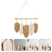 Ethnic Woven Wall Ornament Woven Plume Tapestry Macrame Hanging Decor