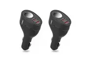 2x Mbeat Gorilla Power Dual QC3.0 Car Charger w Cigar Lighter Socket f Phone GPS