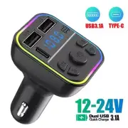 Handsfree Bluetooth FM Transmitter Car Kit Radio MP3 Charger New Player/USB K4Z3