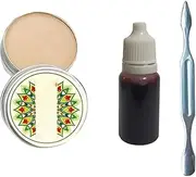 0.53Oz（15g Nose and Scar Wax Zombie Make Up Fake Molding Wound Skin Wax Special Effects Body Paint with Spatula and Fake Blood Gel (Light)