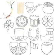 1 Set 's Scratch Painting Patricks Kits Scratchboard Scratch Paper Pad Bookmarks Scratch Paper Crown St. Patrick Supplies Scratch Paper for St. Patrick Ribbon