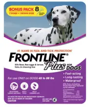 Frontline Plus Flea and Tick Dog Treatment 45-88 lb, 7+1 Doses, Expire 2-27