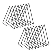 2 Pcs Triangle Bookshelf Desk File Holder, 7 Slots Metal Magazine
