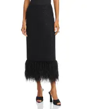 Cinq a Sept Charisse Sequin Plaid Midi Skirt