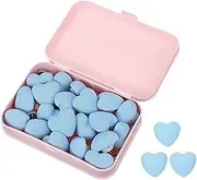 uxcell 20 Pcs Duvet Cover Pins to Hold Comforter Inside, Duvet Clips with Soft Fabric Material for Quilt Cushions Curtain, Light Blue (Heart)