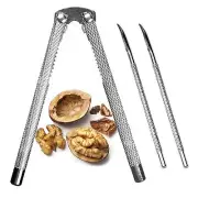 tNut Cracker and 2 Picks Stainless Steel Seafood Tools Set Lobster Crab Crackers