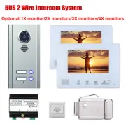 7Inch BUS 2 Wire Video doorbell Intercom Night Vision camera Home Door Phone