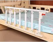 Elderly Foldable Portable Bed Guard Rails Aluminum Alloy Anti-Fall Bed Rail Hospital Grade Safety Bed Rails (Color : Silver, Size : 103 * 40cm)