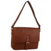 Pierre Cardin Men's Leather Travel Carry On Business Satchel - Cognac
