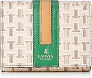 [LANVIN COLLECTION] 65-6514 Feria Purse Bi-Fold Wallet, Light Brown/Green