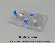 Hinged Display Jewelry Box Membrane Film Case Denture False Inlay Teeth Fragile