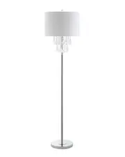 JONATHAN Y Abigail 61in Crystal Metal LED Floor Lamp