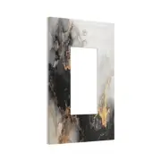 Abstract Marble 1 Gang Light Switch Cover Single Rocker Wall Plate Receptacle...