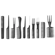 10Pcs Professional Hair Brush Comb Barber Hair Hairdressing Comb Haircare Styling Tool Set