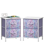 Sorbus Pack of 2 Nightstands with 2 Drawers