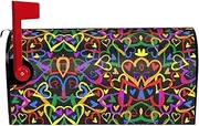 Gay Pride Rainbow Magnetic Mailbox Covers,Post Box Cover Standard Size 21x18 Inches For Outdoor Garden Home Decor