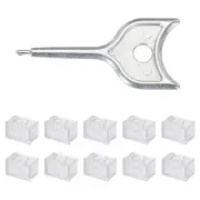 10pcs Port blocker Locking SFP Port/Dust Blocker with Coded Key Transparent