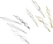 MERRYHAPY Simple Practical Geometric Hair Clips 8pcs Metal Rhombus Hair Clamps for Women Stylish Hairpin Set