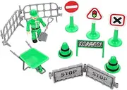 1Set Simulation Road Sign of Traffic Sign and Roadblock Indicators Educational Early Learning for and Lightweight Design for Cognitive Development