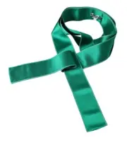 Dolce & Gabbana Silk Tie Belt Emerald Green Women
