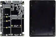 NFHK 2 in 1 Combo M.2 NGFF B-Key & mSATA SSD to SATA 3.0 Adapter Converter Case Enclosure