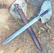 Hand Forged Carbon Steel Viking Sword Sharp/Battle Ready Medieval With Scabbard