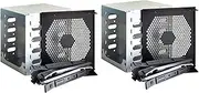 Mellisso 2X Large Capacity HDD Hard Drive Cage Rack 5.25 Inch to 5X 3.5 Inch SAS SATA Hard Drive Disk Tray