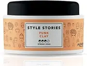 Alfaparf Milano Style Stories Funk Clay - Strong Hold Hair Sculpting Paste - Matte Finish Styling Clay - Long Lasting, All Day Hold - Professional Salon Quality - 4.16 oz.
