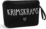 [HENGBIRD] Cosmetic Bag Makeup Bag Small Toiletry Bag Girls Waterproof Make Up Bag for Women Girls Small Bag with Zip Toiletry Bag Makeup Bag with Saying Organiser Black, Black, 0