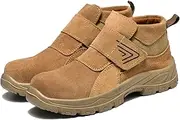 [BIAJIAZHUA] Indestructible Steel Toe Work Boots Anti-Smash Anti-Colision,Men's Industrial and Construction Shoes Slip Resistant,Outdoor Steel Toe Shoes for Women with Slip-Resistant Outsole(5)