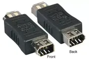 Firewire IEEE-1394 6 Pin Female F/F Converter Adapter Gender Changer Extender