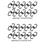 10Pcs Swivel S Hooks Lobster Clasps Lightweight Multipurpose Heavy Duty S Shaped
