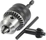 Yakamoz 1.5-13mm 3/8-24UNF 1/4-Inch Quick Change Hex Shank Drill Chuck w/Key | Convert Impact Driver and Wrench to Drill
