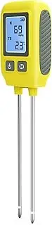 4-in-1 Soil Analyzer with NPK & Temperature Detection, Stainless Steel Probe, -10℃~80℃ Range for Greenhouse Use