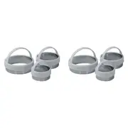 2x 3pc Avanti Straight Edge SS Plastic 10/6/4.5cm Cookie Cutter Baking Mould Set