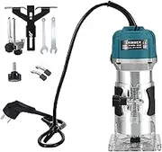 220V Electric Wood Trimmer, Hand Router Trimmer, 30000R/MIN Woodworking Power Tool Set for Wood Trimming Grooving