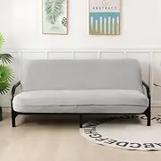 OctoRose Full Size 3 Side Zipper Waterproof Pets Friendly Micro Suede Futon Cover/Slipcover/Sofa Day Bed Mattress Cover/Couch Protector (Cover ONLY) (Waterproof-Silver, Full Size)