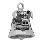 Sterling Silver Motorcycle Bell Hog / Pig Ride Bell Gremlin Bell 27