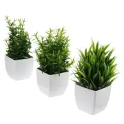 3 Pcs Mini Artificial Plant Pots Fake Plants for Home Office Bedroom