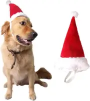 Wiz BBQT Adjustable 3D Christmas Santa Hat for Big Dogs Pets Holiday Party (L...