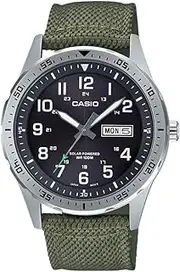 [Casio] Men's Solar Powered Stainless Steel Quartz Cloth Strap